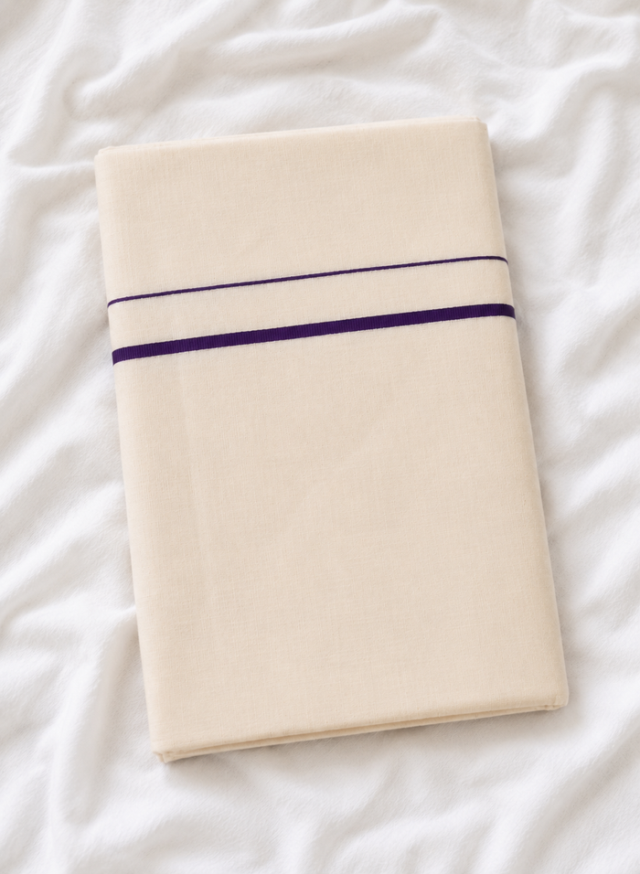 Nilambari - Puliyilakkara Set Saree in Deep Violet