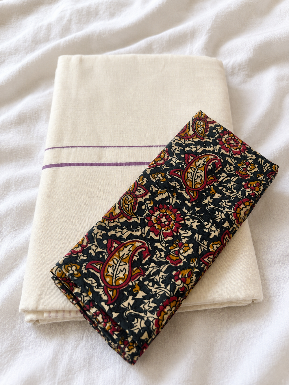 Aparajitha - Puliyilakkara Set Saree with Printed Blouse Piece
